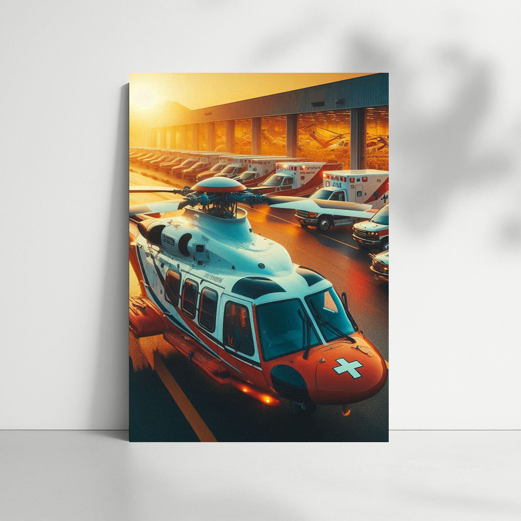 Sunset Rescue Mission: Airfield Ambulance Helicopter