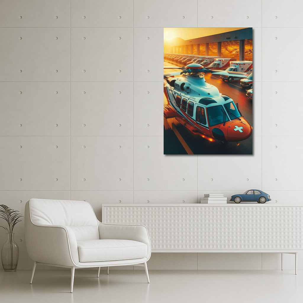 Sunset Rescue Mission: Airfield Ambulance Helicopter