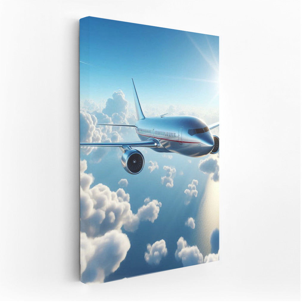 Air Travel: Airplane in the Clouds