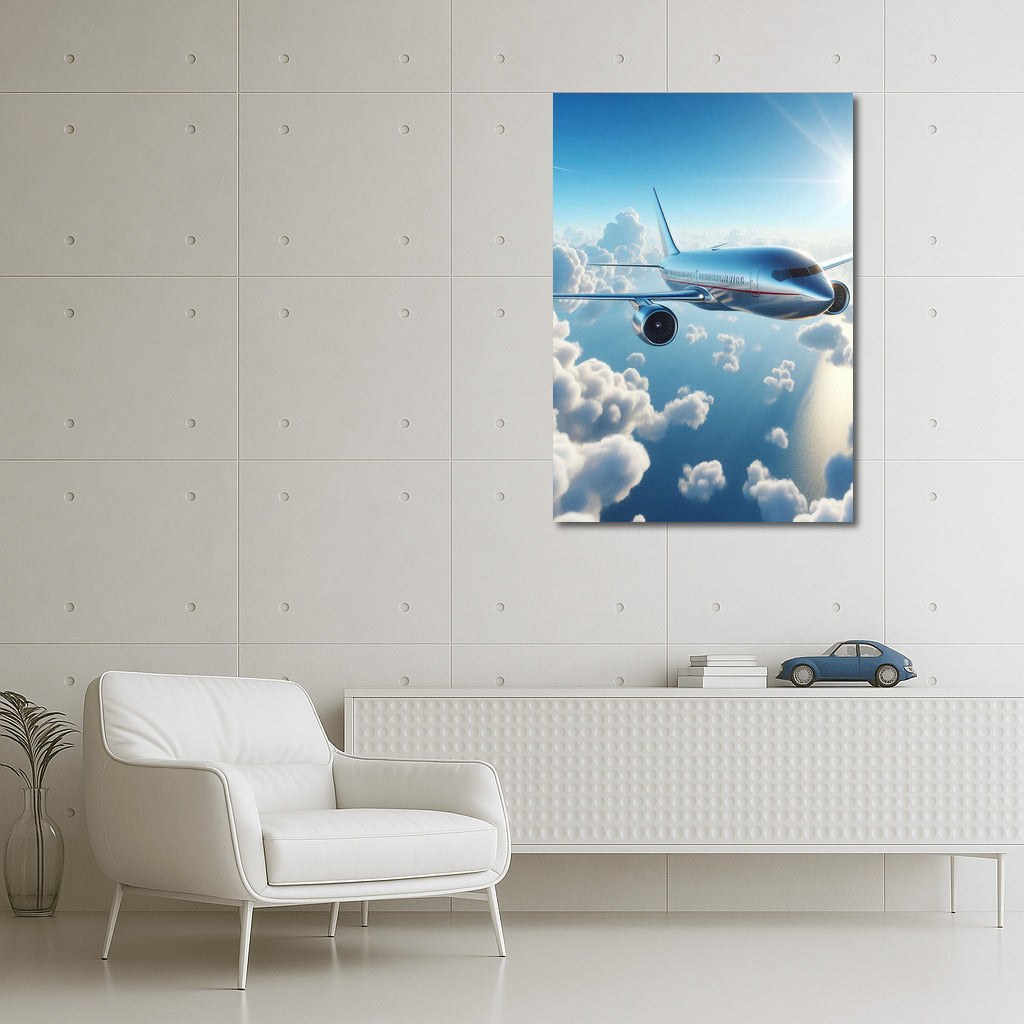 Air Travel: Airplane in the Clouds
