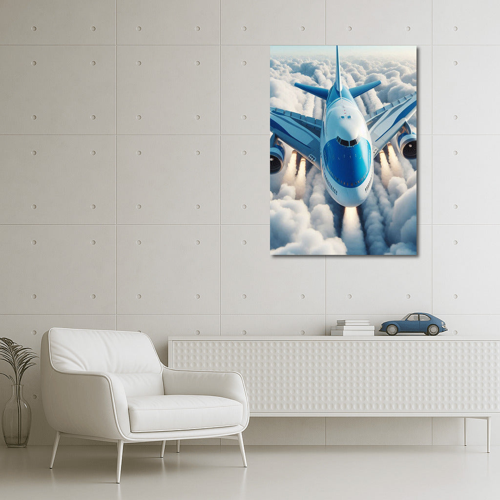 The Majesty of Flight: Airplane Through the Clouds