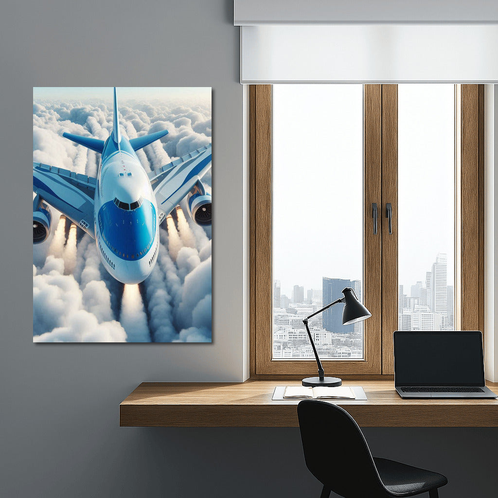 The Majesty of Flight: Airplane Through the Clouds