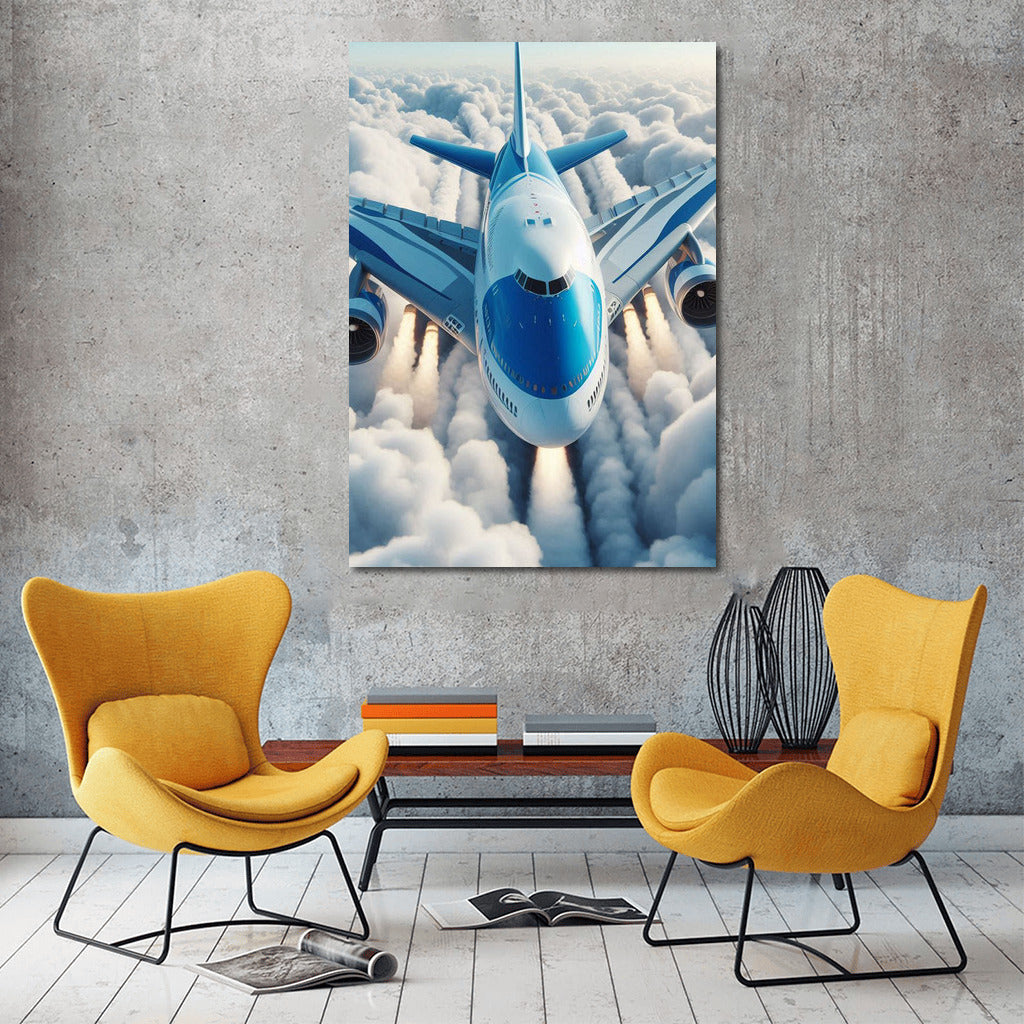 The Majesty of Flight: Airplane Through the Clouds