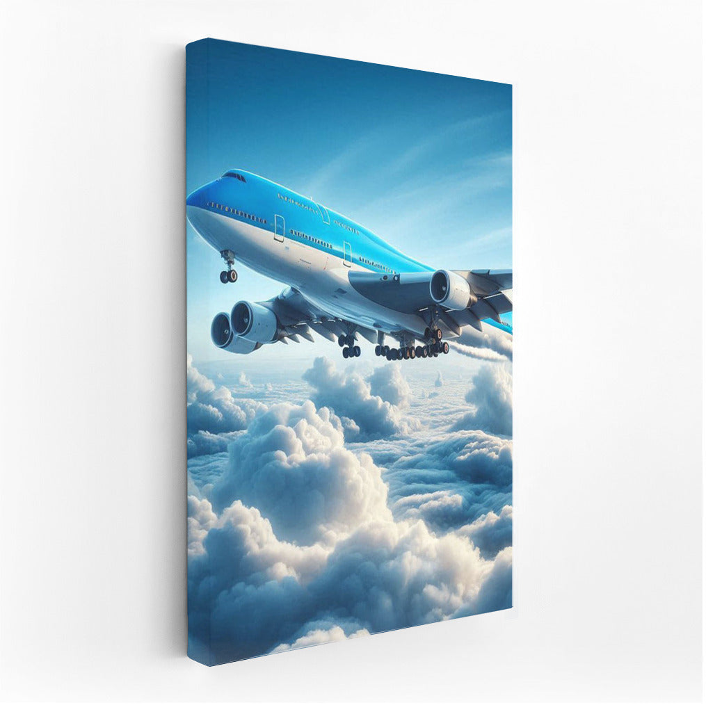 Air Travel: Airplane Above the Clouds