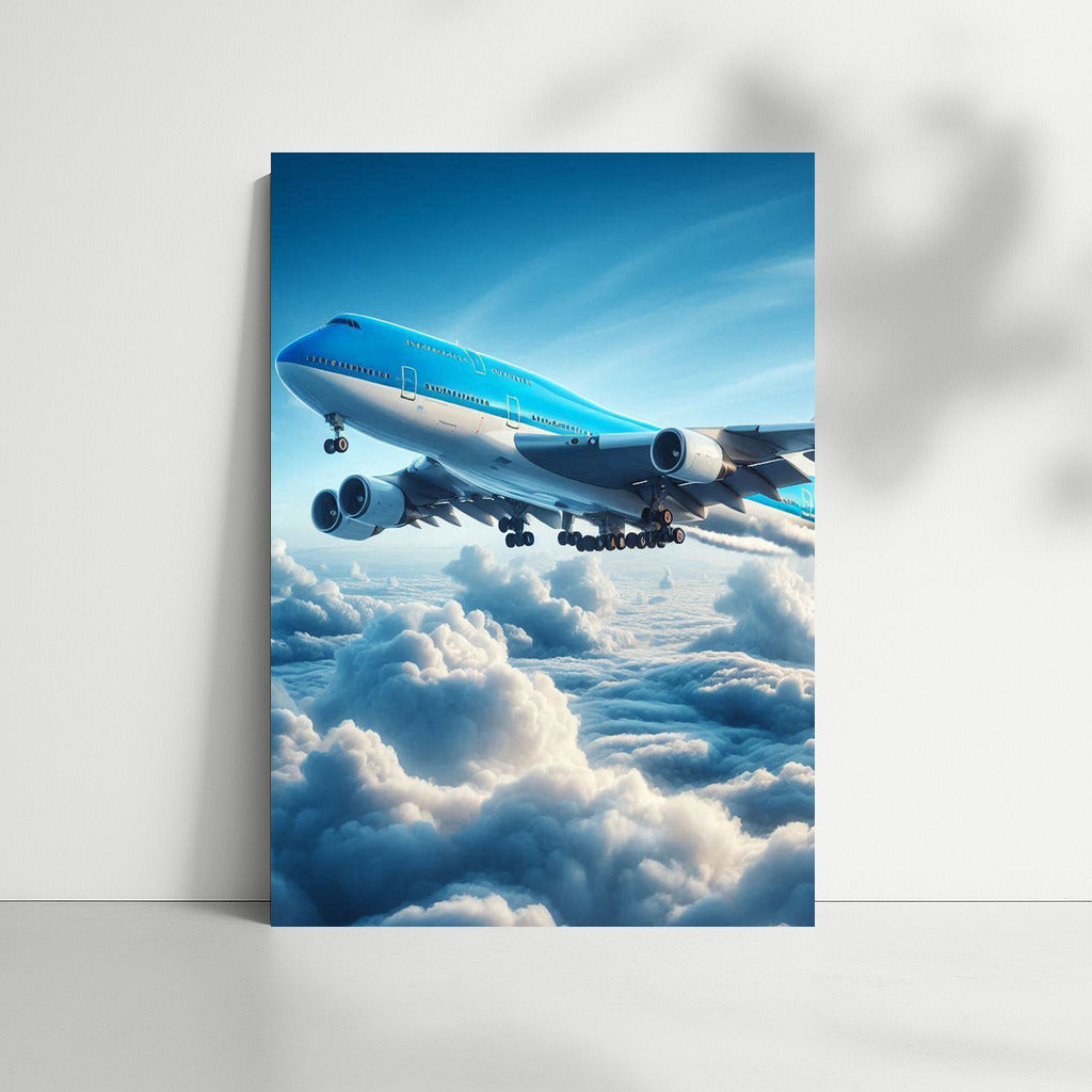 Air Travel: Airplane Above the Clouds