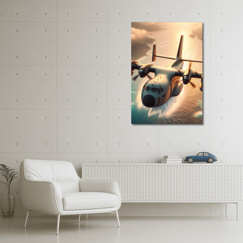 Freedom of Flight: Seaplane over the Ocean