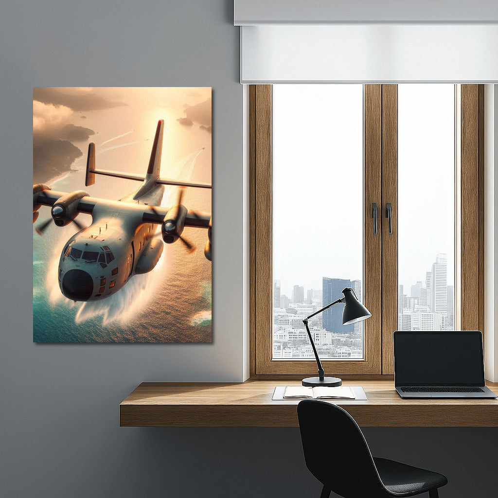 Freedom of Flight: Seaplane over the Ocean