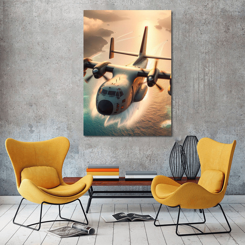 Freedom of Flight: Seaplane over the Ocean