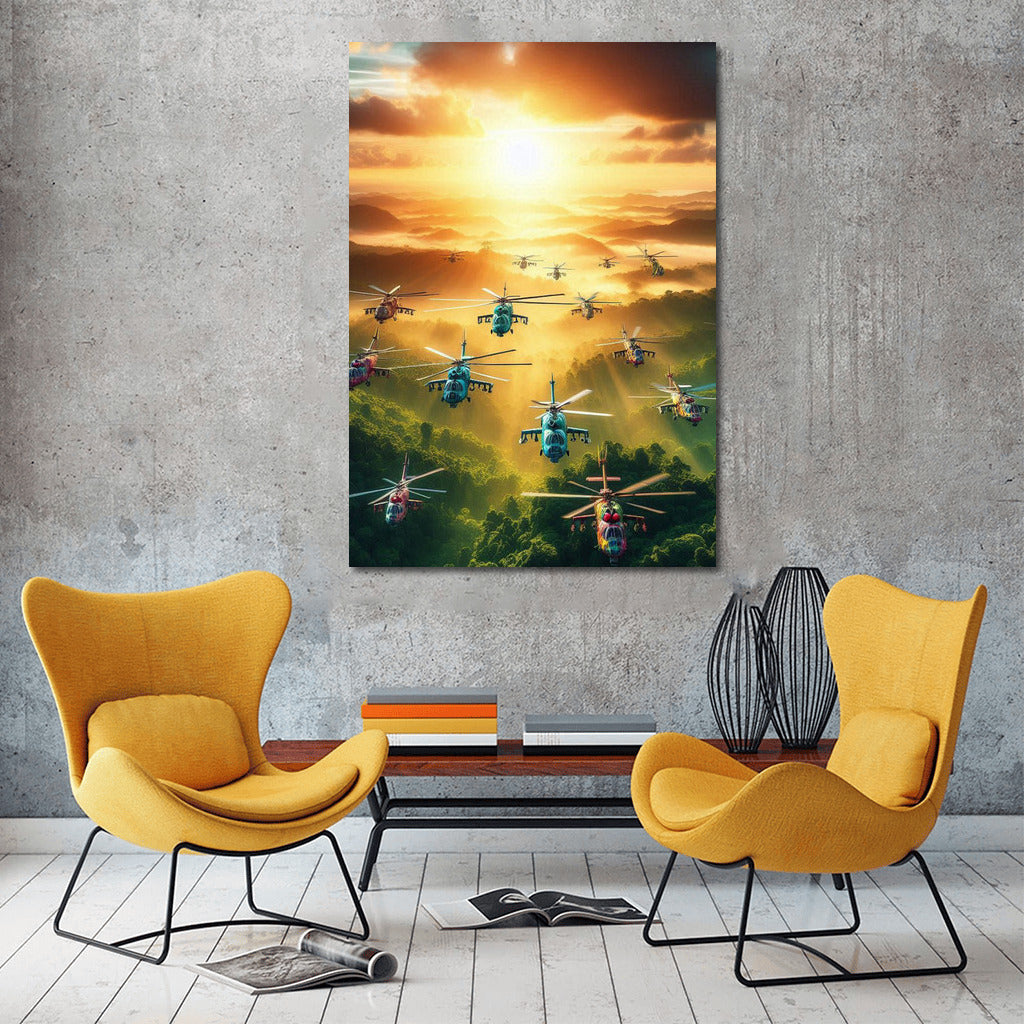 Helicopter Power: Attack Over the Forest