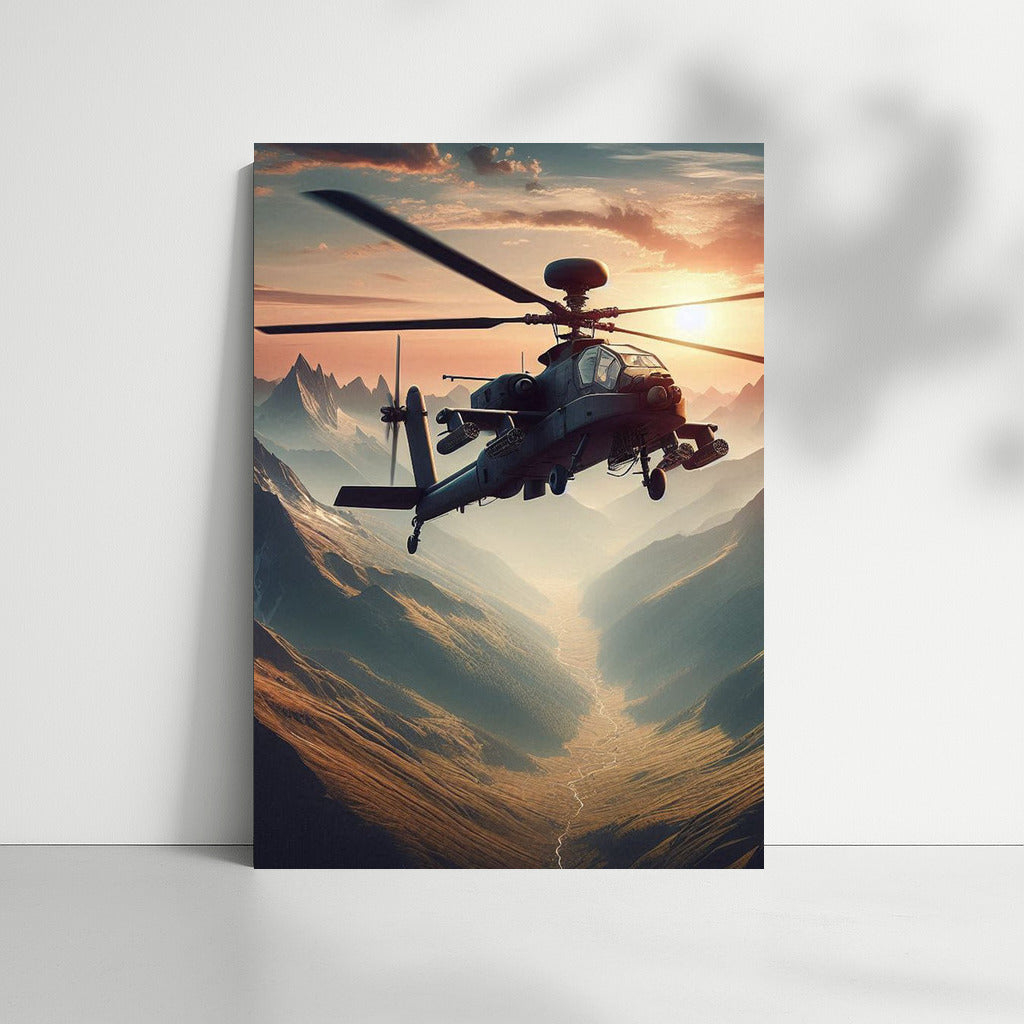 Attack Helicopter Over Mountain Landscapes: Dynamics and Power