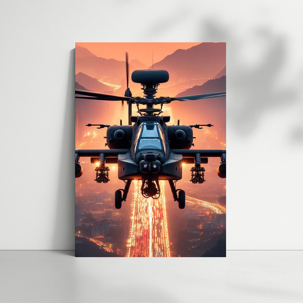 Helicopter Assault: Night Flight Over Mountain Runway