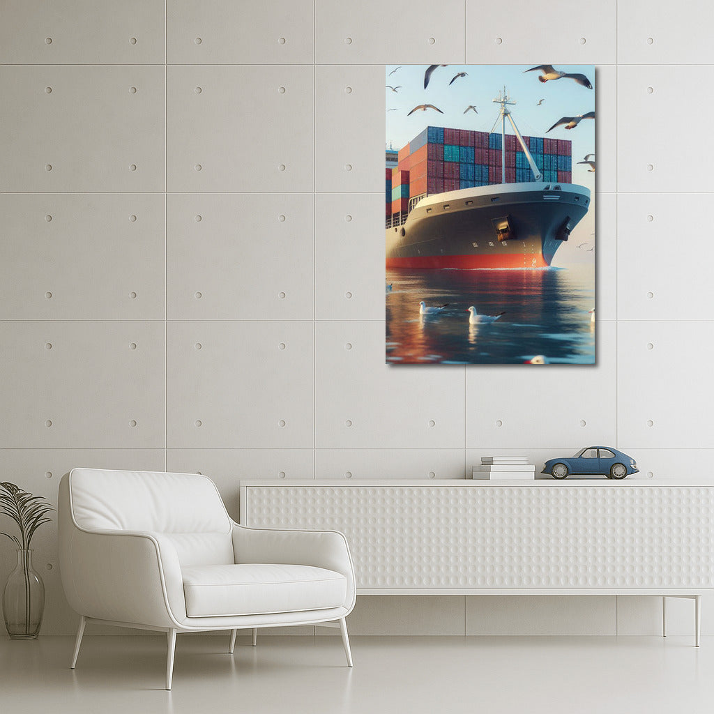 The Majesty of the Ship and the Flight of the Seagulls: Seascape Barges Ocean 2