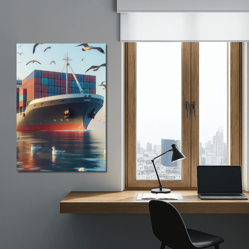 The Majesty of the Ship and the Flight of the Seagulls: Seascape Barges Ocean 2