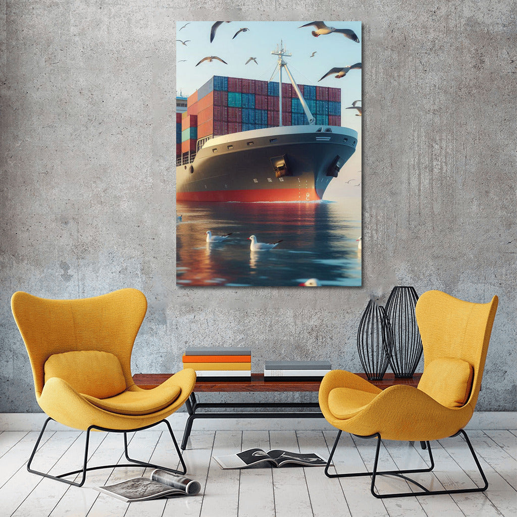 The Majesty of the Ship and the Flight of the Seagulls: Seascape Barges Ocean 2