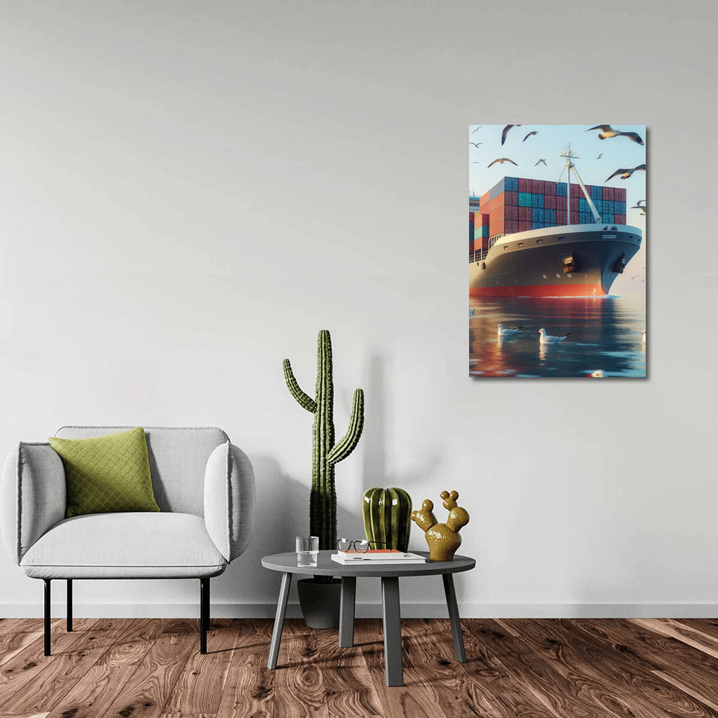 The Majesty of the Ship and the Flight of the Seagulls: Seascape Barges Ocean 2