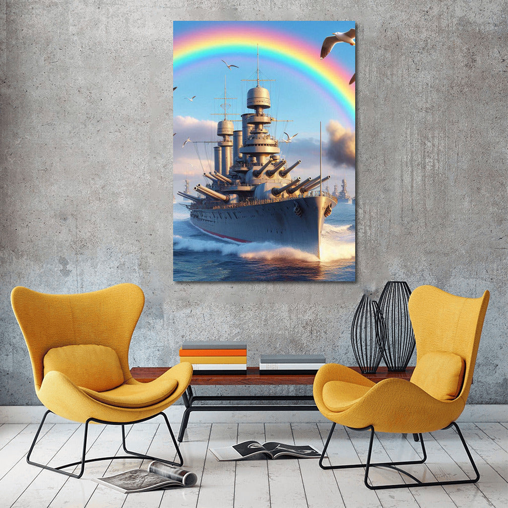 Fearsome Battleships Under the Rainbow: Contemporary Wall Art for Collection