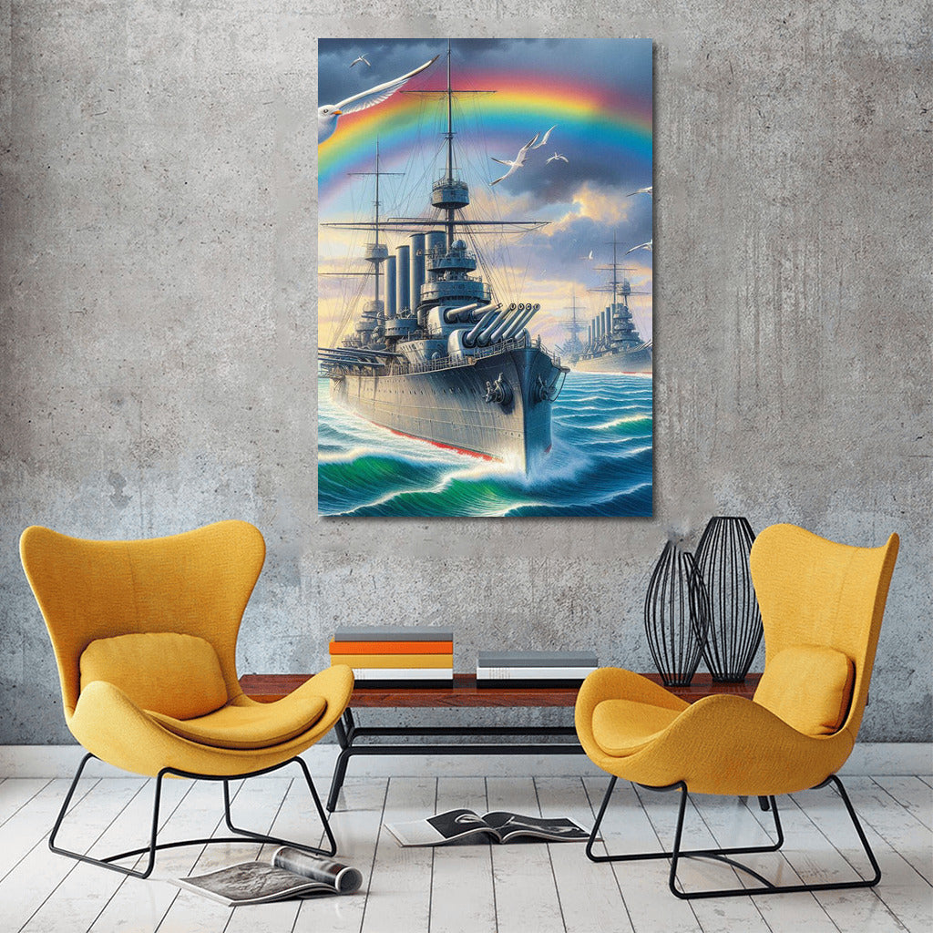 Mighty Battleships Under the Rainbow: The Majesty of the Ocean