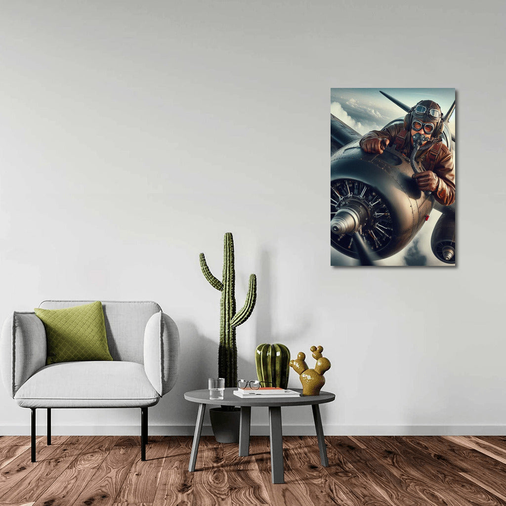 Legendary Flight of the Bomber Through the Clouds: Exciting Wall Art for Aviation and Adventure Lovers