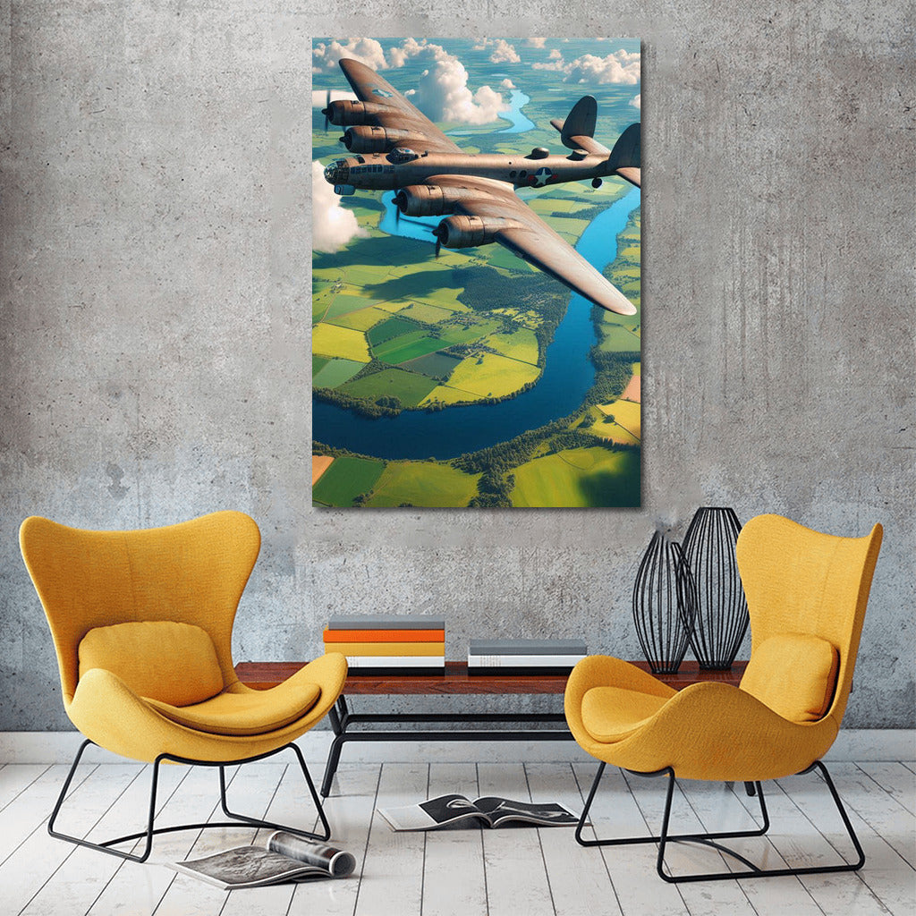 Freedom in the Skies: Bomber Flight Over the Fields