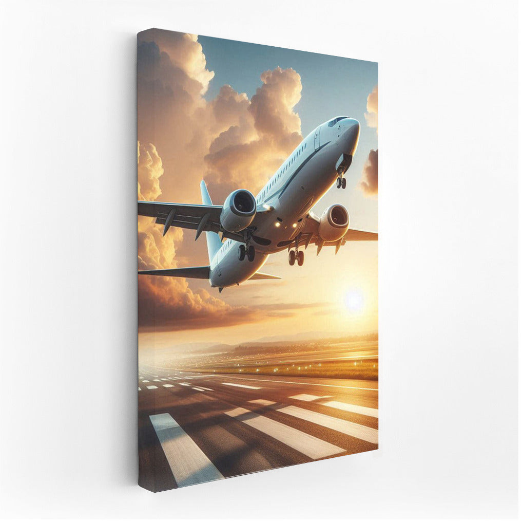 Business jet against sunset: Wings of Dreams