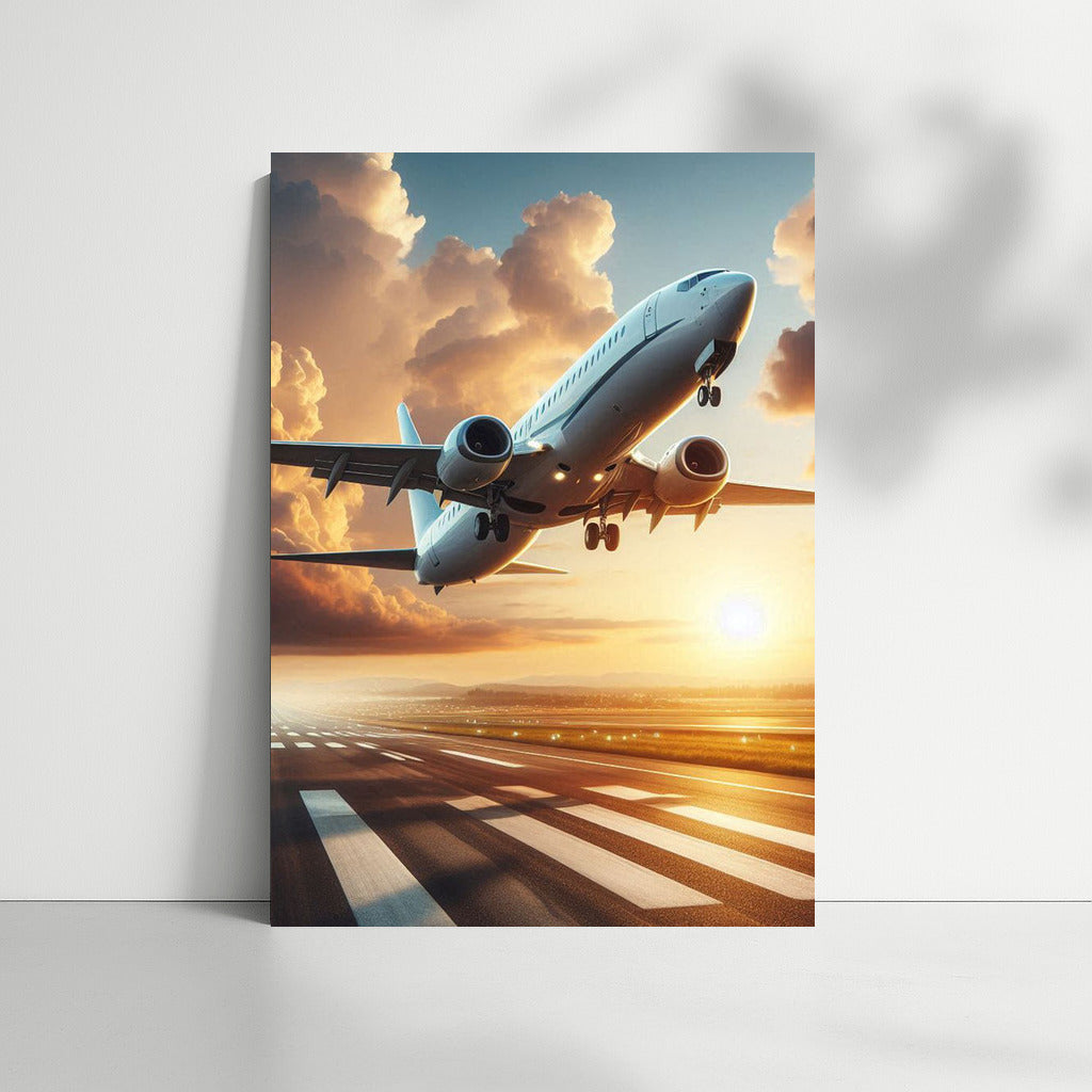 Business jet against sunset: Wings of Dreams