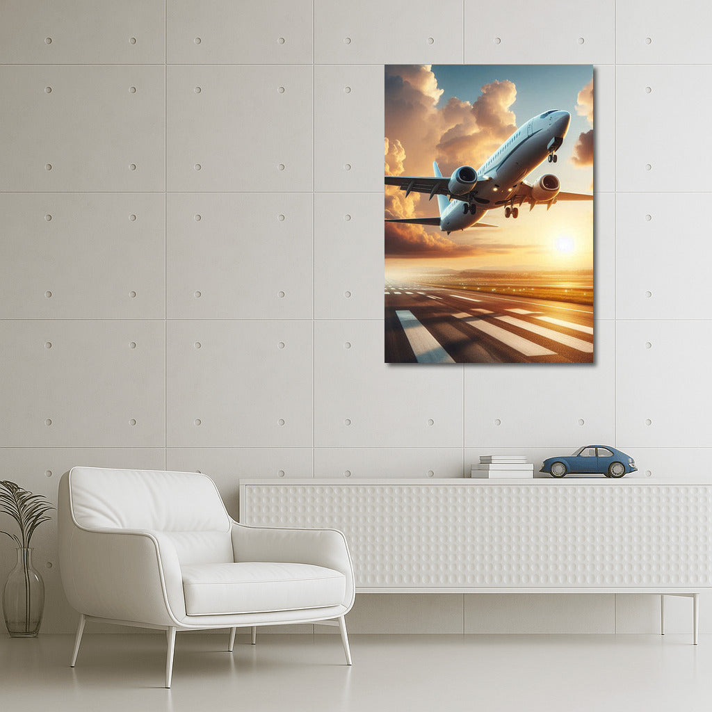 Business jet against sunset: Wings of Dreams