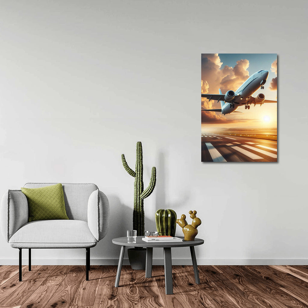 Business jet against sunset: Wings of Dreams