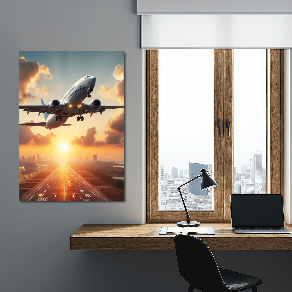 Elegant Business Jet at Sunset: Inspiration for Travelers and Aviators