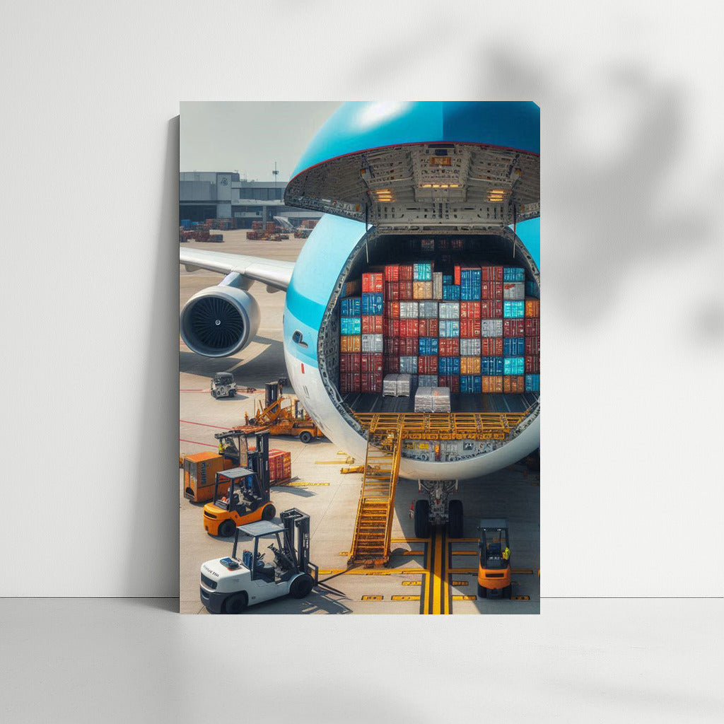 Cargo Airplane at the Airport: Dynamics and Scale for Travelers