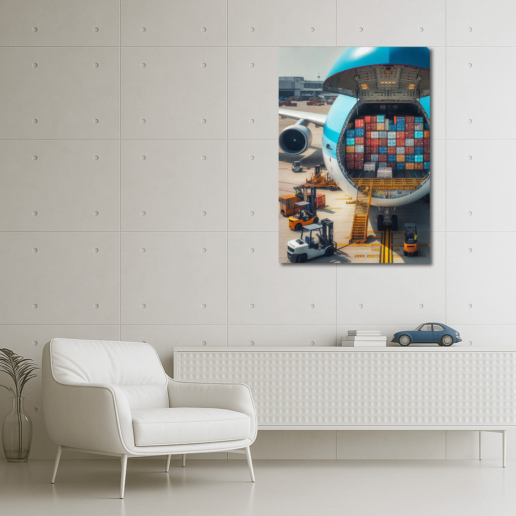 Cargo Airplane at the Airport: Dynamics and Scale for Travelers