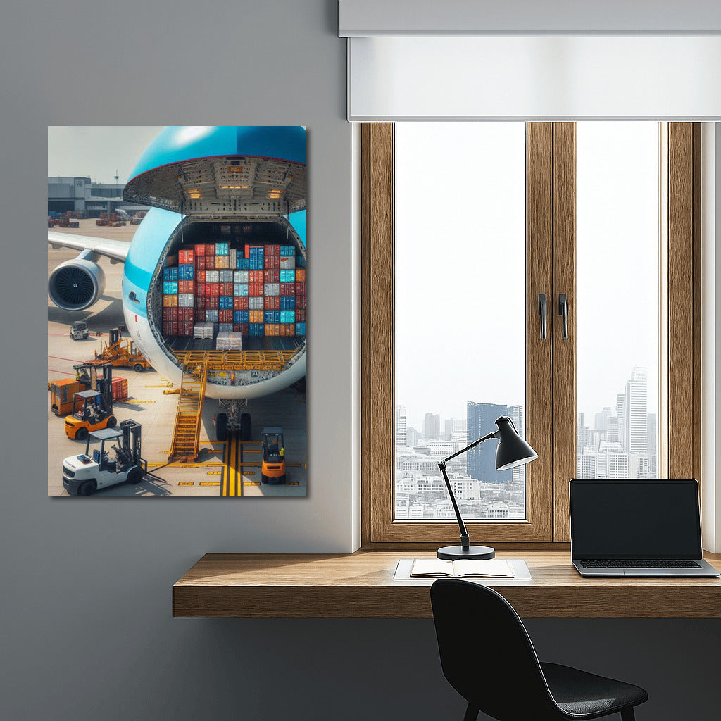 Cargo Airplane at the Airport: Dynamics and Scale for Travelers