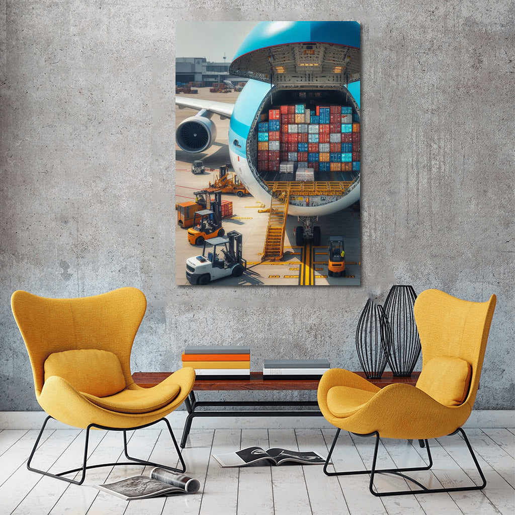 Cargo Airplane at the Airport: Dynamics and Scale for Travelers