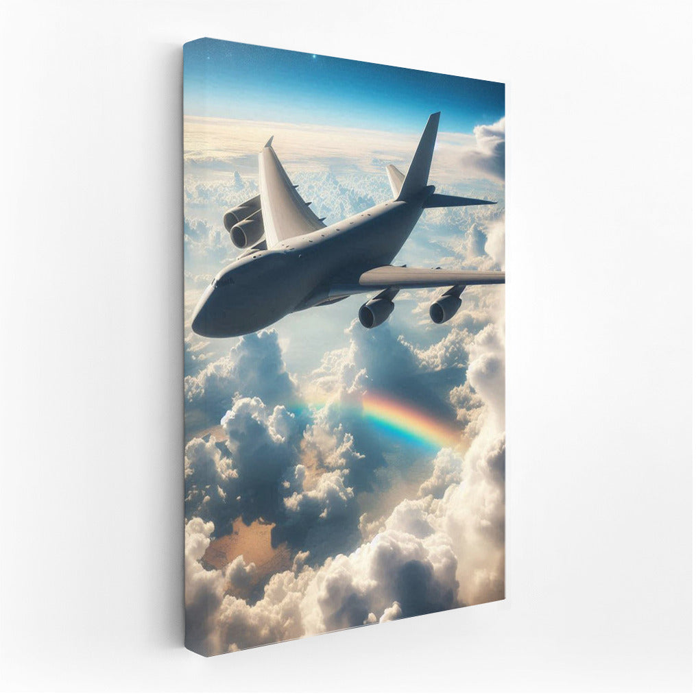 Cargo Plane in the Clouds: Dreamy Atmosphere of the Skies