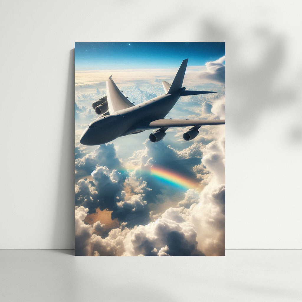 Cargo Plane in the Clouds: Dreamy Atmosphere of the Skies