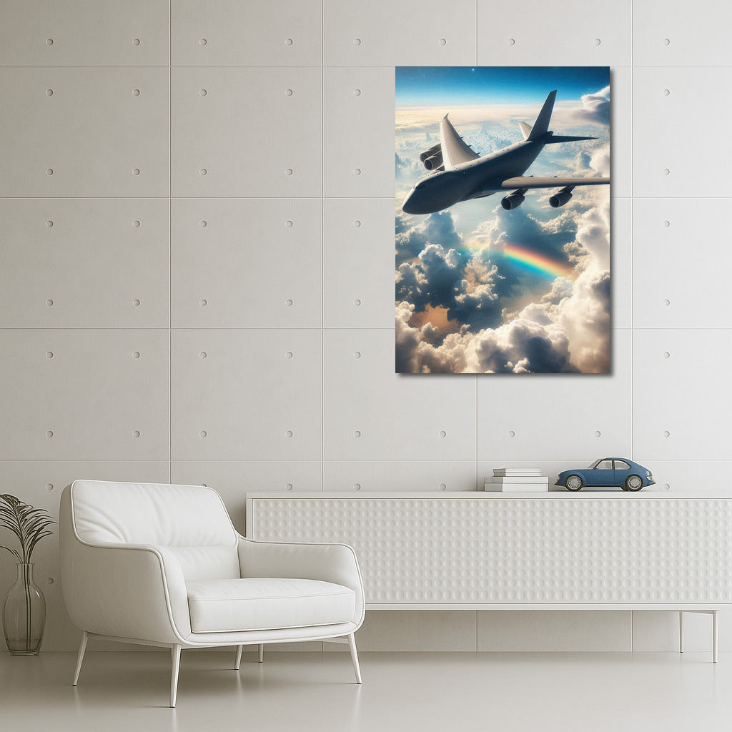 Cargo Plane in the Clouds: Dreamy Atmosphere of the Skies