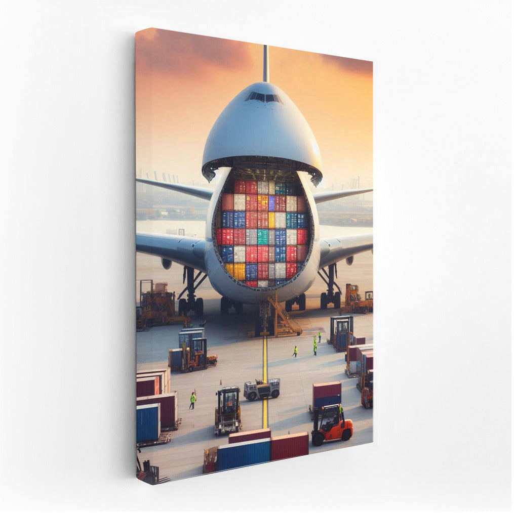 Cargo Miracle: Majestic Airplane on Airport Background