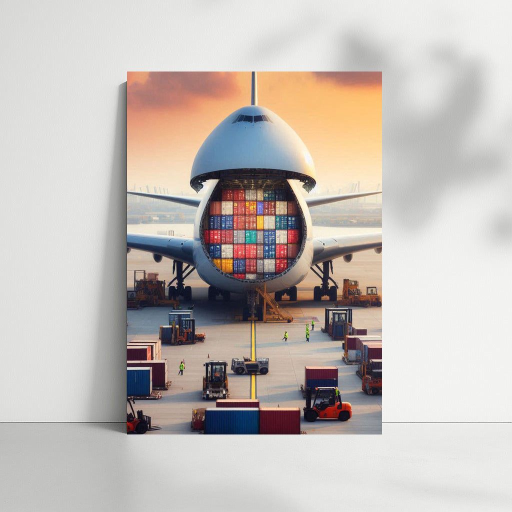 Cargo Miracle: Majestic Airplane on Airport Background