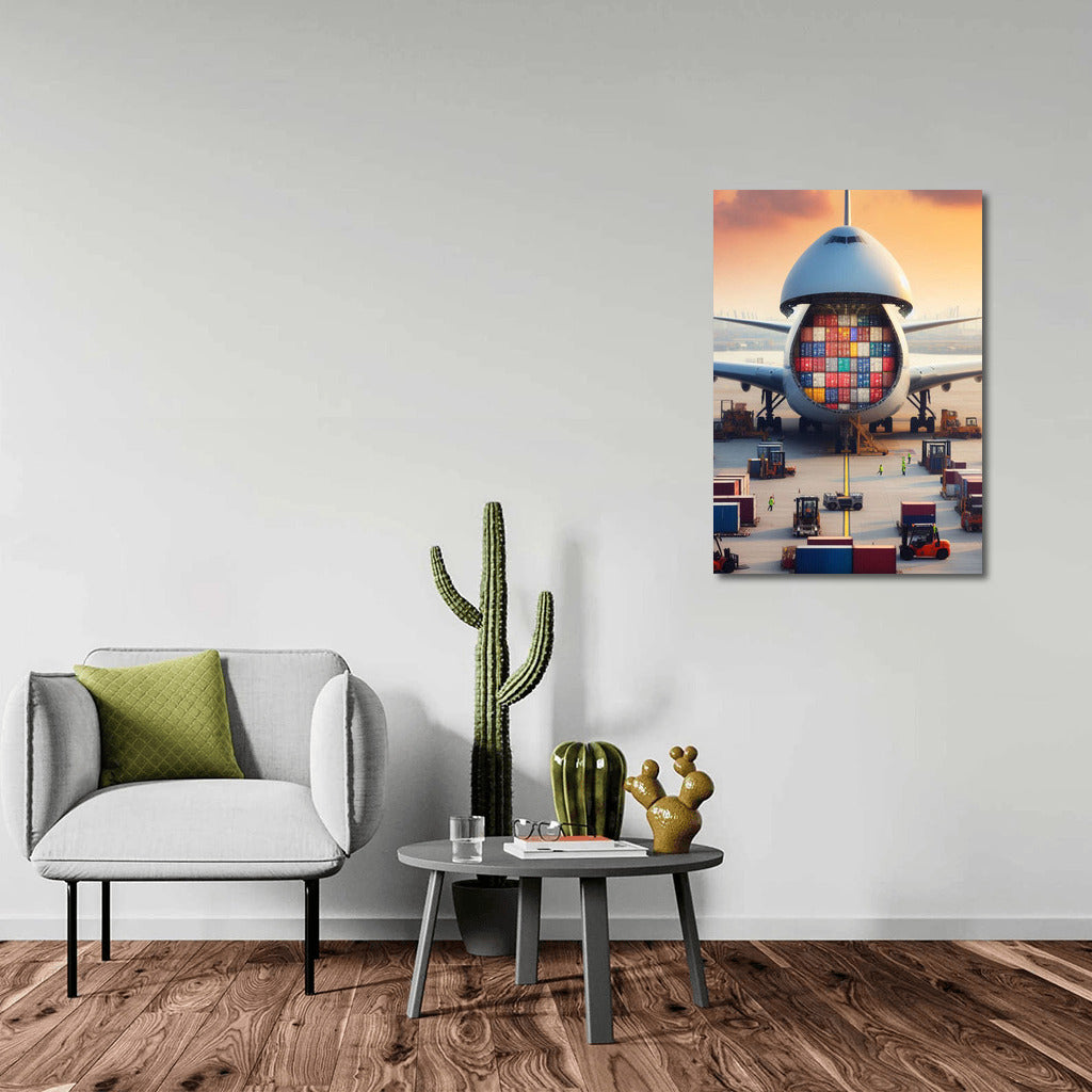 Cargo Miracle: Majestic Airplane on Airport Background