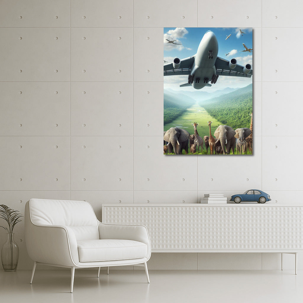 Freedom of Flight: Cargo Plane Over the Forest