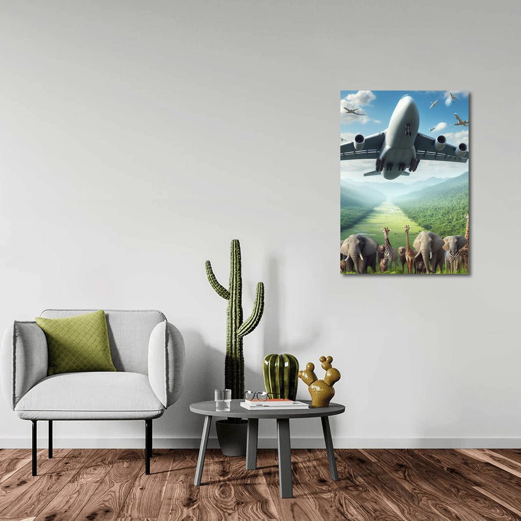 Freedom of Flight: Cargo Plane Over the Forest