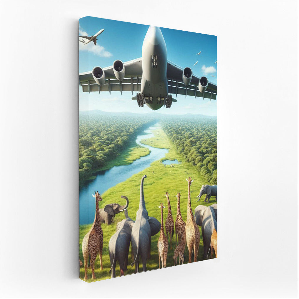 Cargo Plane Over the Wild Forest: The Magic of Flight and Nature