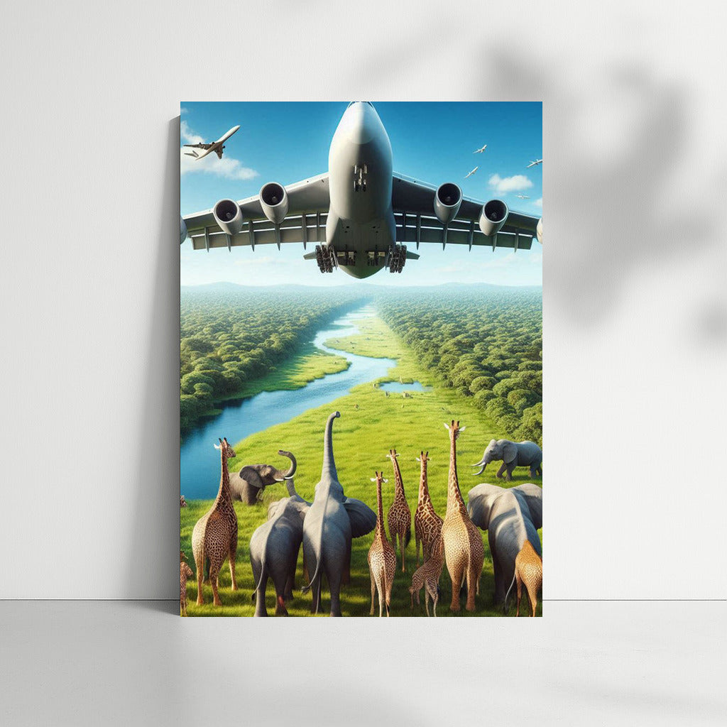 Cargo Plane Over the Wild Forest: The Magic of Flight and Nature