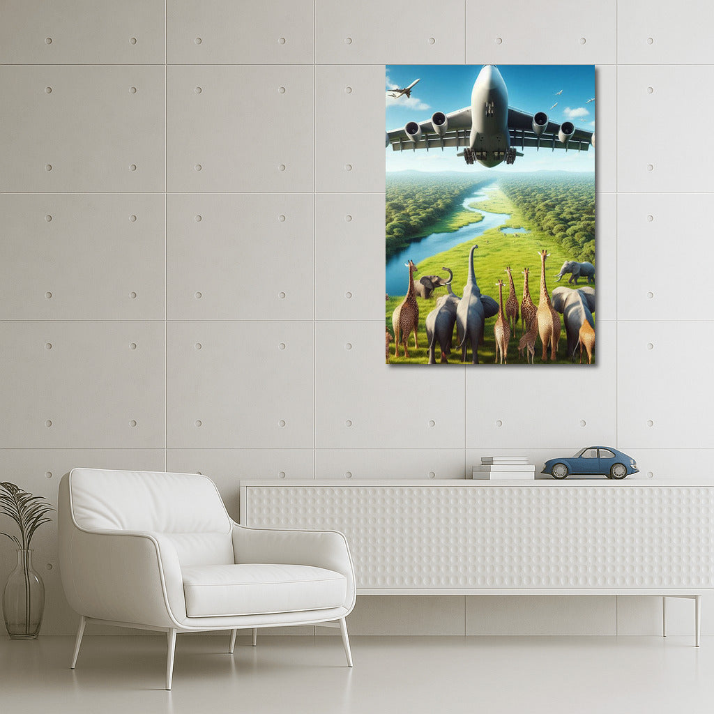 Cargo Plane Over the Wild Forest: The Magic of Flight and Nature