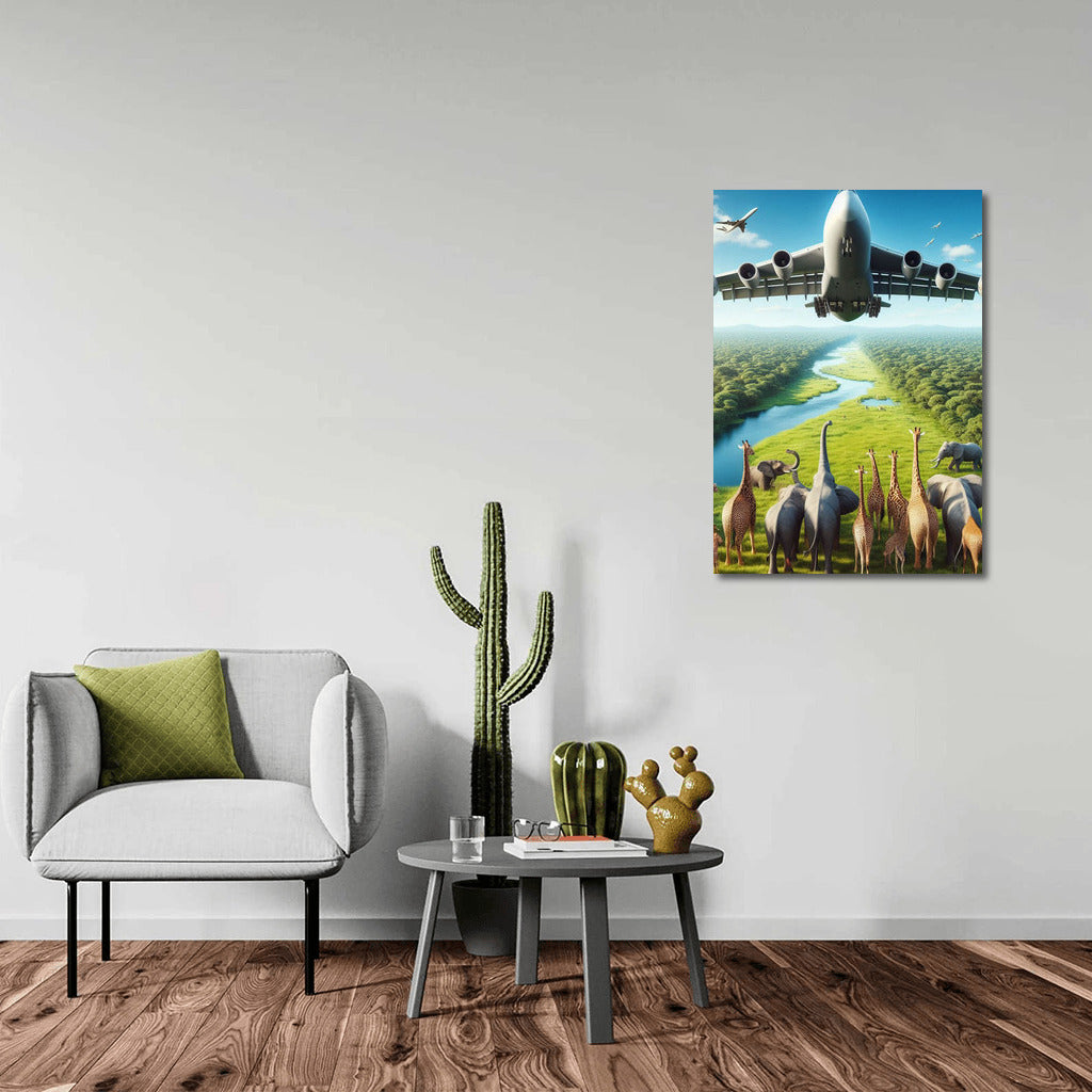 Cargo Plane Over the Wild Forest: The Magic of Flight and Nature