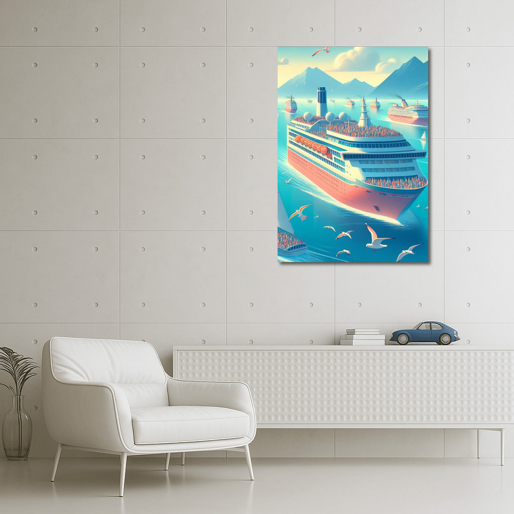 Sea Symphony: Majestic Liners in Turquoise Waters