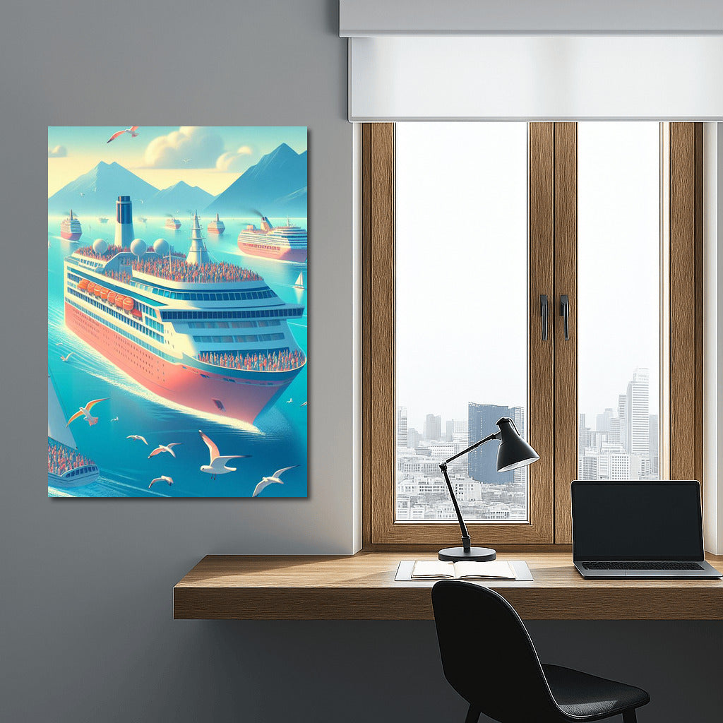 Sea Symphony: Majestic Liners in Turquoise Waters