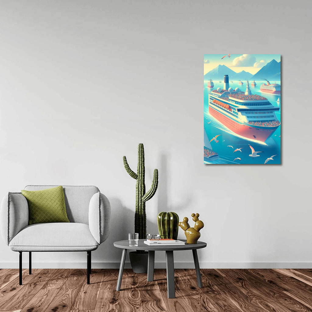 Sea Symphony: Majestic Liners in Turquoise Waters