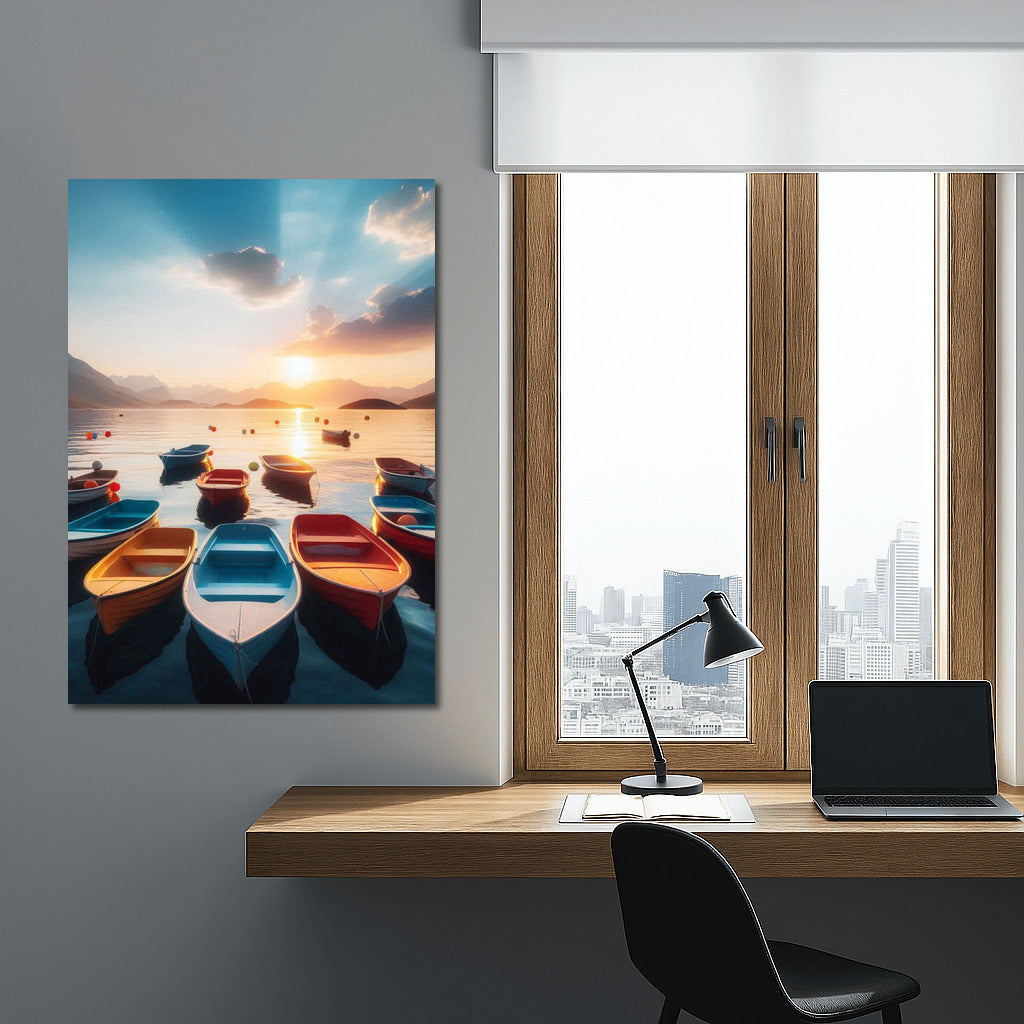 Morning Boats on Dinghies Lake