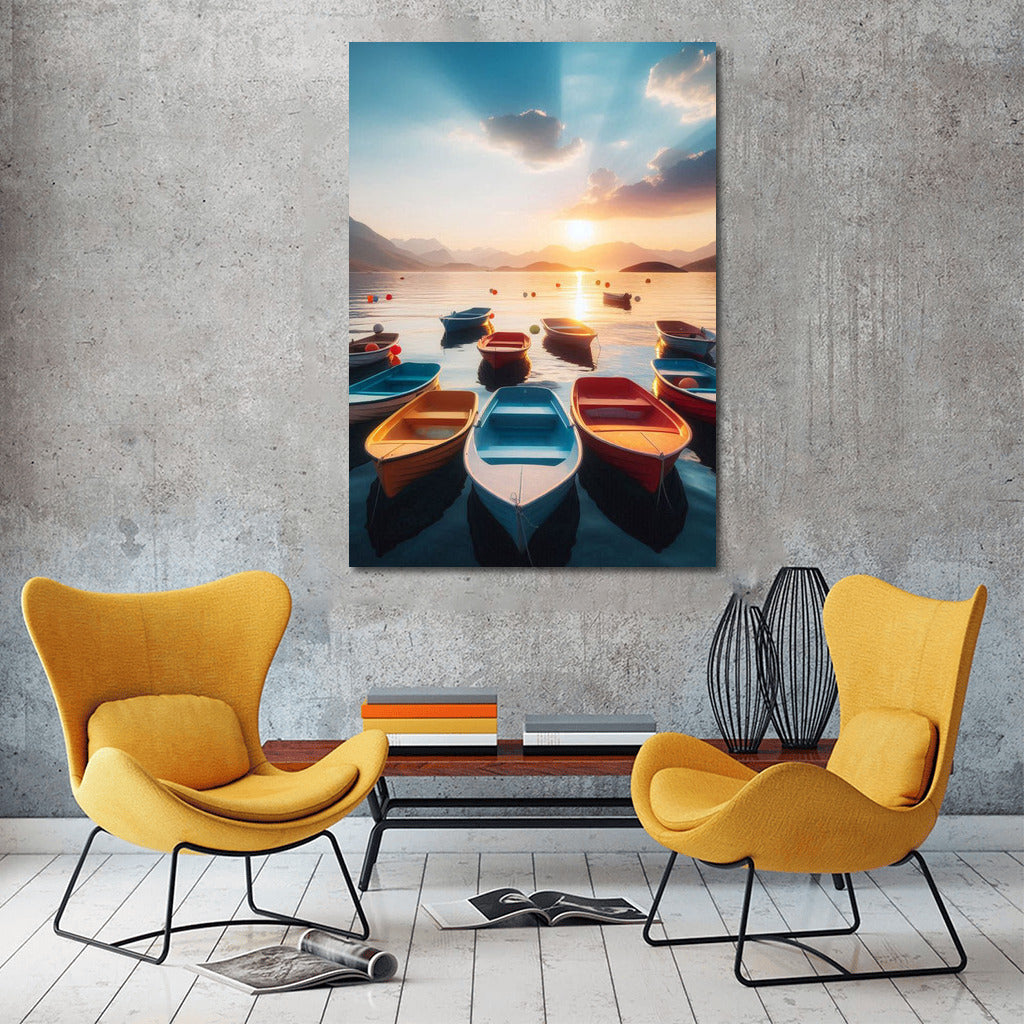 Morning Boats on Dinghies Lake