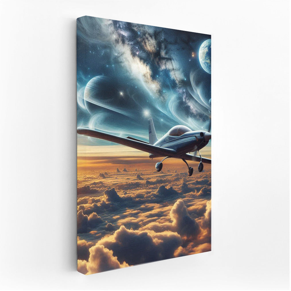 Experimental Airplane in the Clouds: Journey into Space